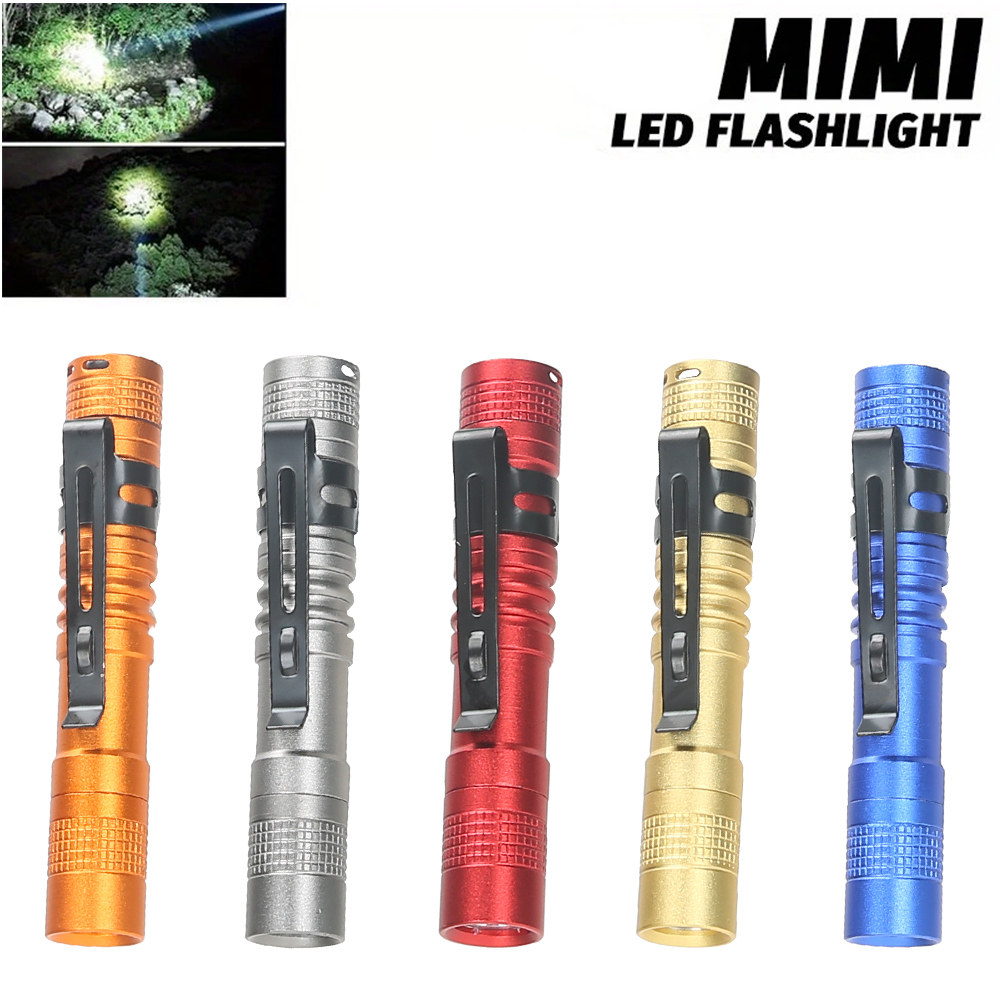 Outdoor Lighting Usa - Tragbare Mini-LED-Stiftleuchte mit Clip, ultrahell, hohe