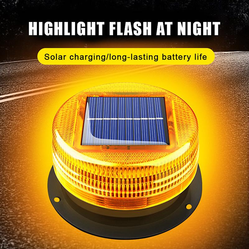 Outdoor Lighting Beacon - Solar-LED-Magnetisches Warnlicht für Auto, LKW, Fahrzeug,