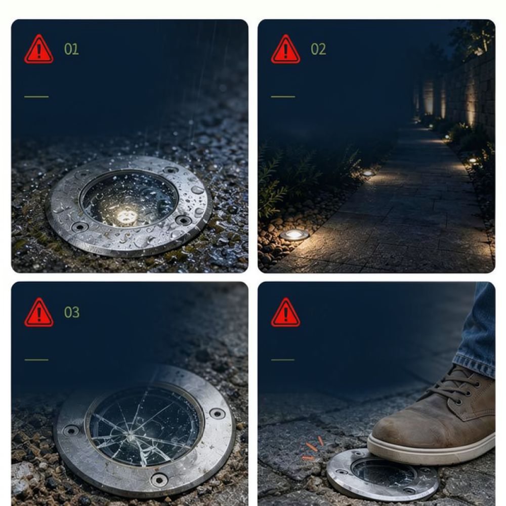 Ground Light Recessed - Einbau-LED-Bodenleuchte 65MM, wasserdicht, Außenlandschaftsbeleuchtung, Strahler für