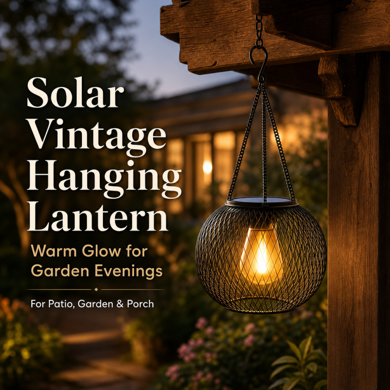 Outdoor Lighting Wire - Solarbetriebene LED-Hänge-Bodenlampe für Außenbereich, Ausgehöhlte Garten-Landschaftsbeleuchtung,