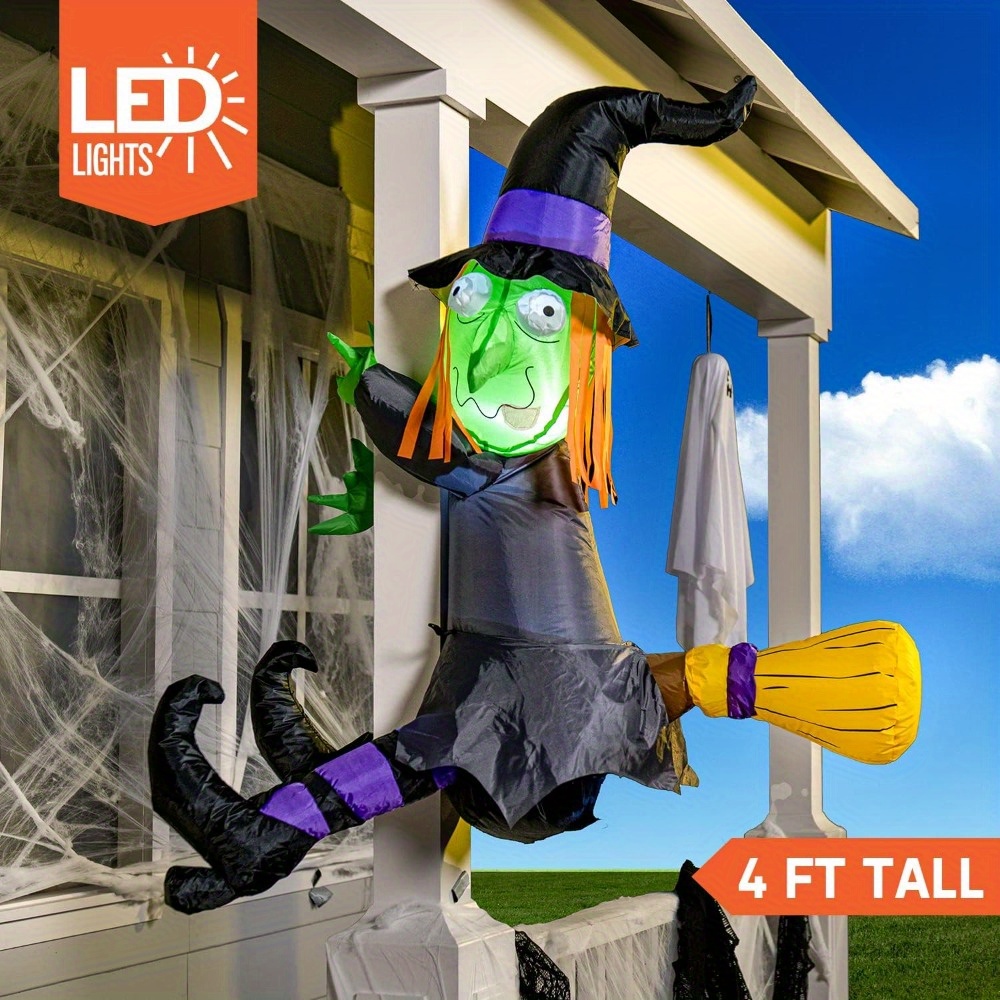Outdoor Lighting Ideas For Party - 1,20 m große Halloween-Hexe mit eingebauten