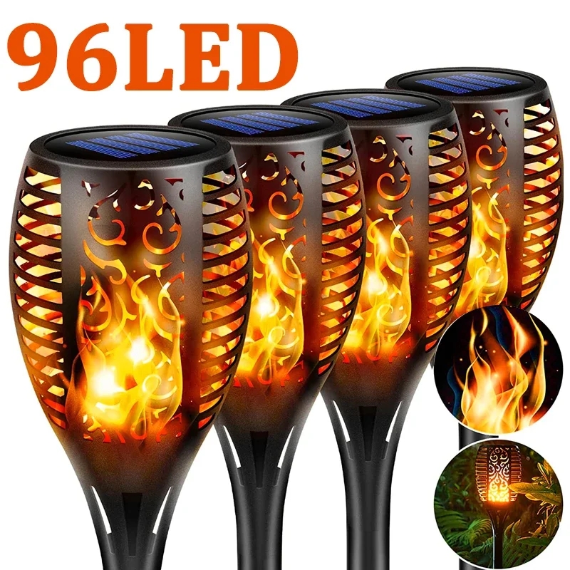 Fire Torch Solar - 96 LED Outdoor Solar Fackel Lichter