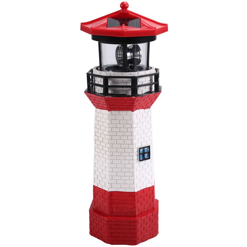 Outdoor Lighting Beacon - LED Solar Rotierender Leuchtturm Außenbeleuchtung Garten