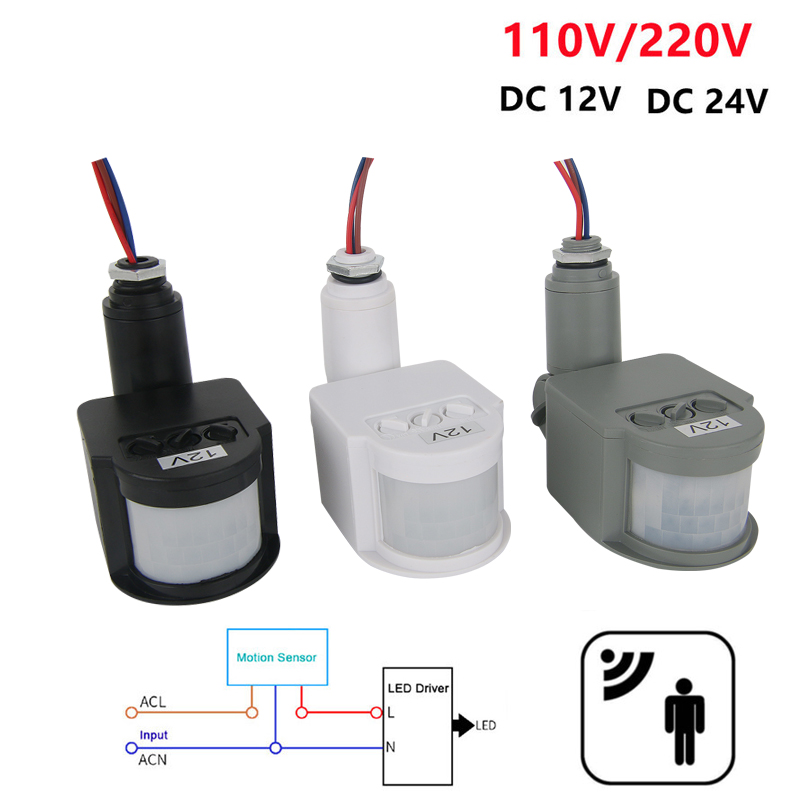 Outdoor Lighting Timer Switch - 12V Motion Sensor 220V/110V PIR Bewegung