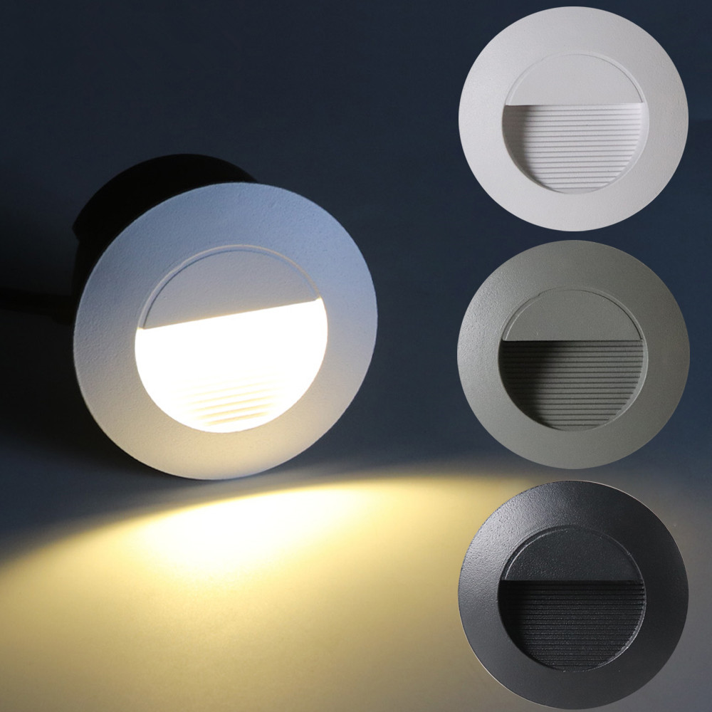 Outdoor Lighting Amazon - Außenstufenbeleuchtung, 3 W, eingebettete LED-Wandlampen, wasserdicht,