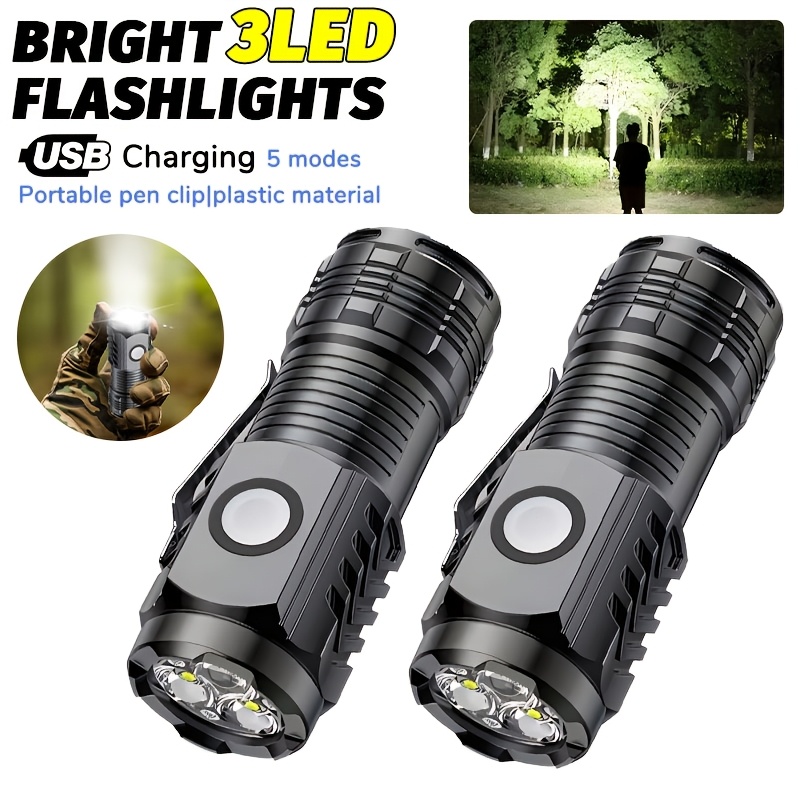 Outdoor Lighting Usa - Tragbare Mini-LED-Handtaschenlampe Leistungsstarke Fingerspitzen-Taschenlampe Outdoor Wasserdichte