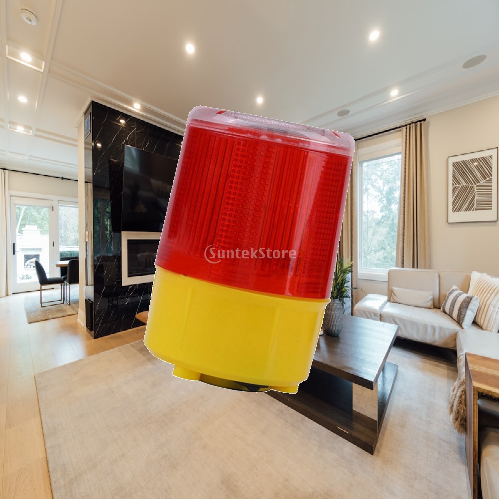 Outdoor Lighting Beacon - Solare Außenwarnleuchte mit Roten LEDs, 50