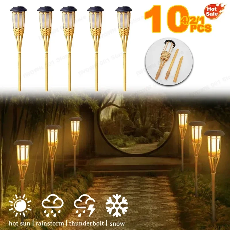 Bambus Solar Flamme Lichter Ta – Fire Torch Solar Bewertung und Preis