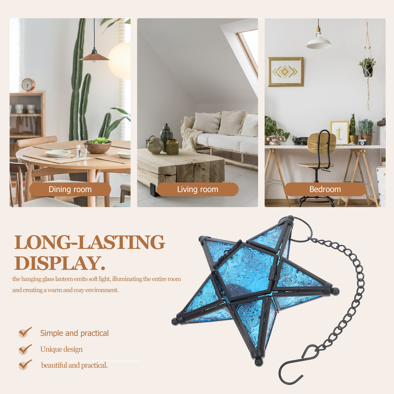 Hängende Sternlaternen-Glashal – Lighting Wedding Outdoor Bewertung und Preis