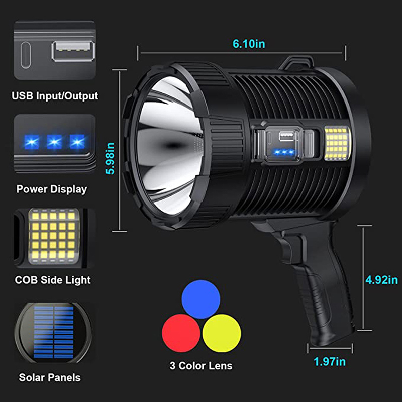 XHP90 Ultrahelle LED-Taschenla – Fire Torch Solar Bewertung und Preis
