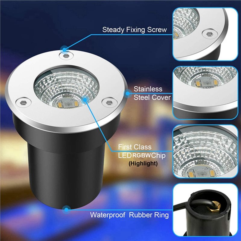 A01F-Outdoor 12V RGBW Im Boden – Outdoor Lighting Low Voltage Bewertung und Preis