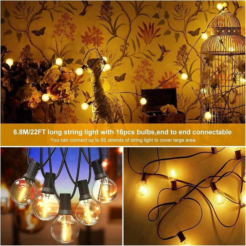 LED-Außenlichterkette 64FT G40 – Lighting Wedding Outdoor Bewertung und Preis
