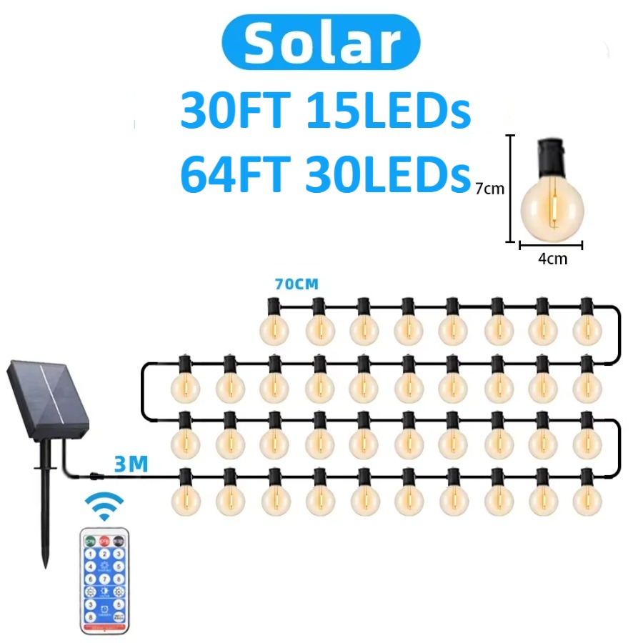 LED-Außenlichterkette 64FT G40 – Lighting Wedding Outdoor Bewertung und Preis