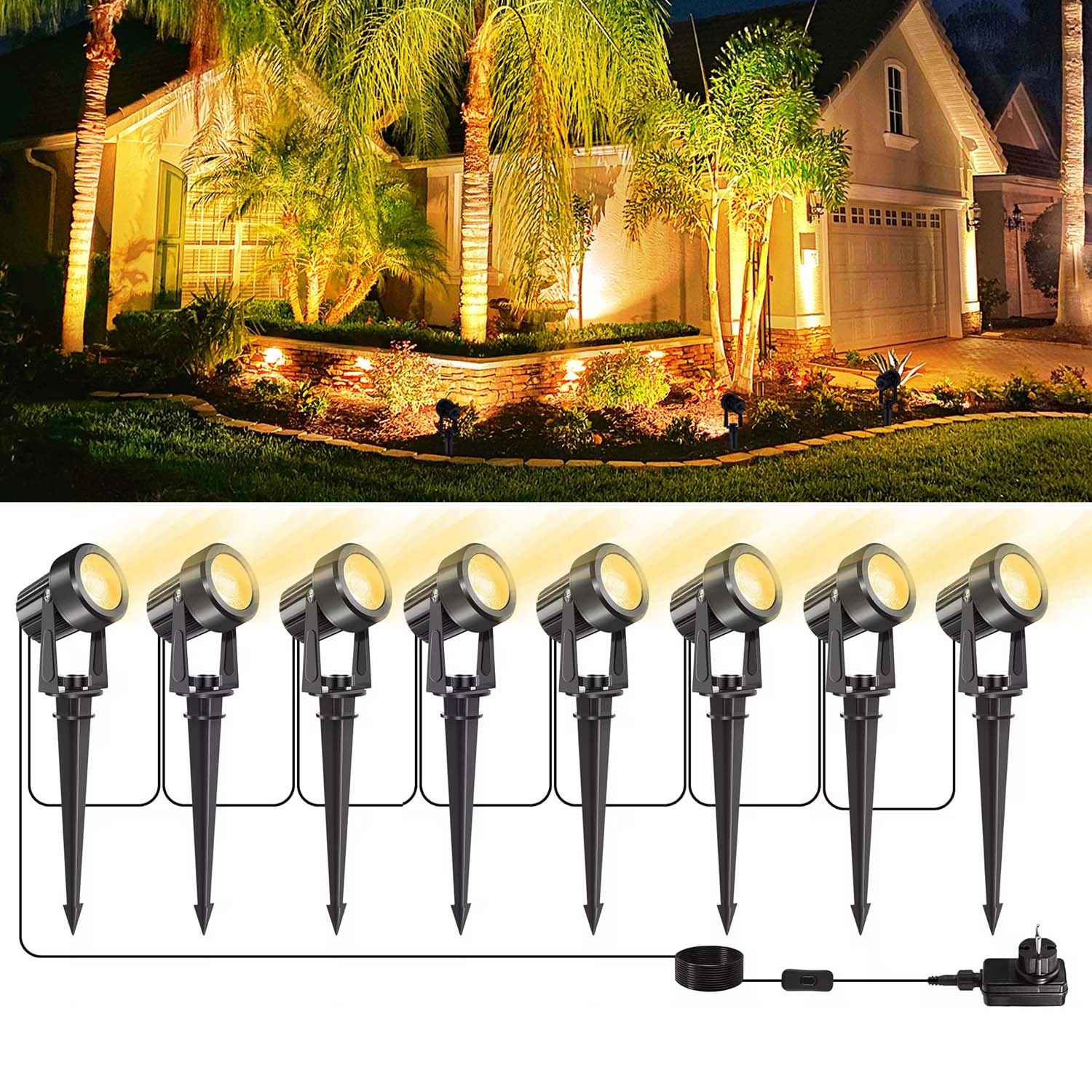 4/6/8LEDS 3000K Außenstrahler  – Outdoor Lighting Voltage Bewertung und Preis