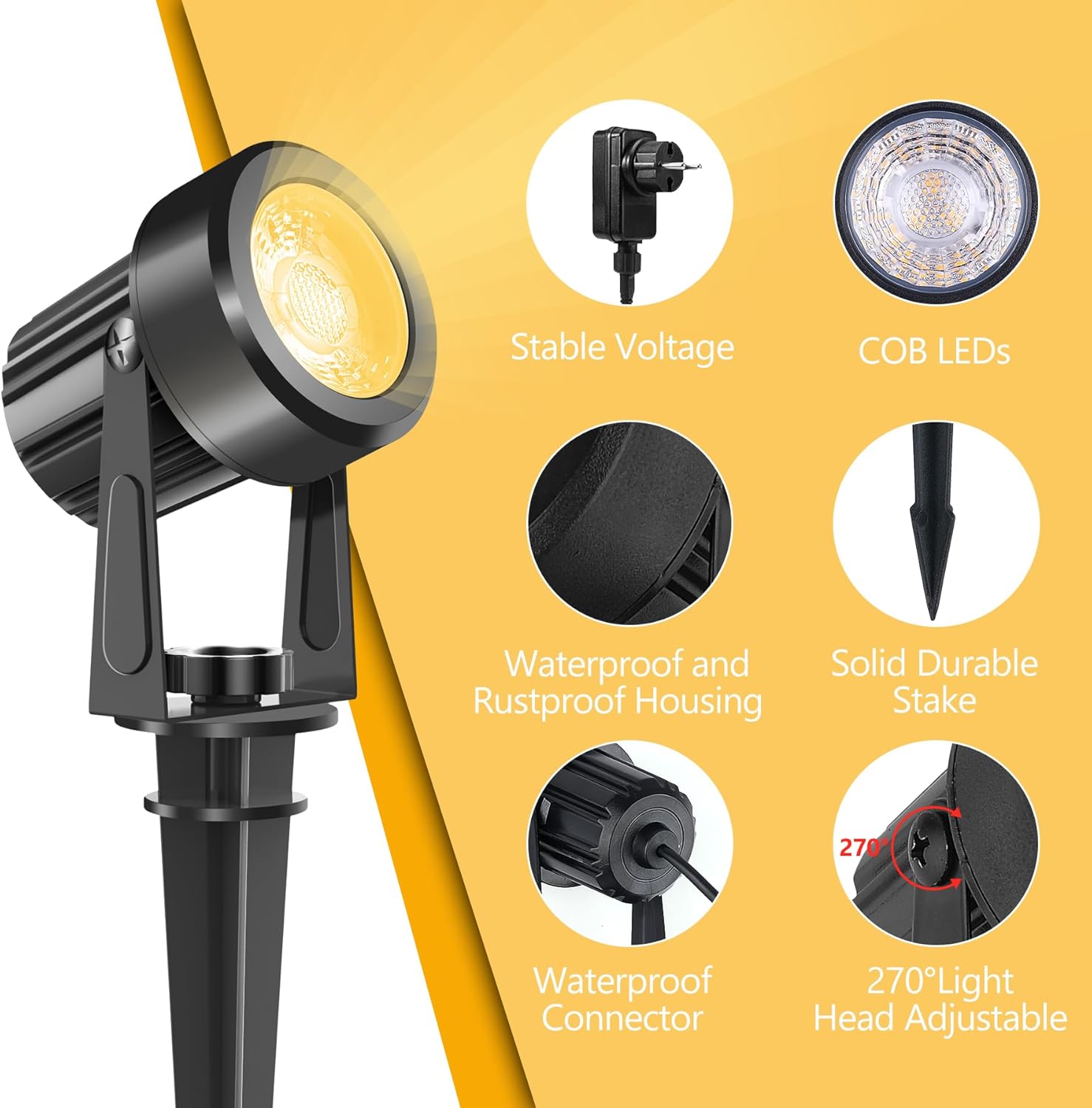 4/6/8LEDS 3000K Außenstrahler  – Outdoor Lighting Voltage Bewertung und Preis