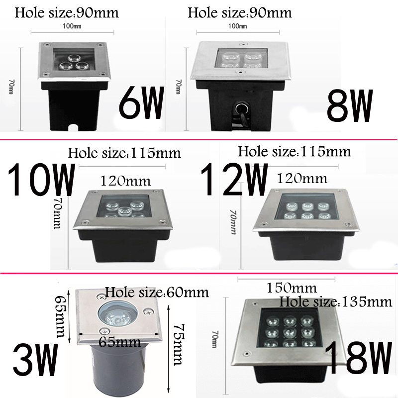 AC85-265V DC12V Wasserdichte L – Ground Light Recessed Bewertung und Preis