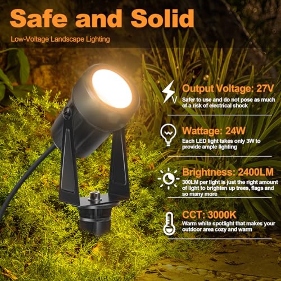 85,3FT LED-Außenbeleuchtung fü – Outdoor Lighting Low Voltage Bewertung und Preis