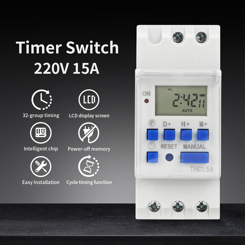 TNCE 220V Zeitschaltuhr THC15A – Outdoor Lighting Timer Switch Bewertung und Preis