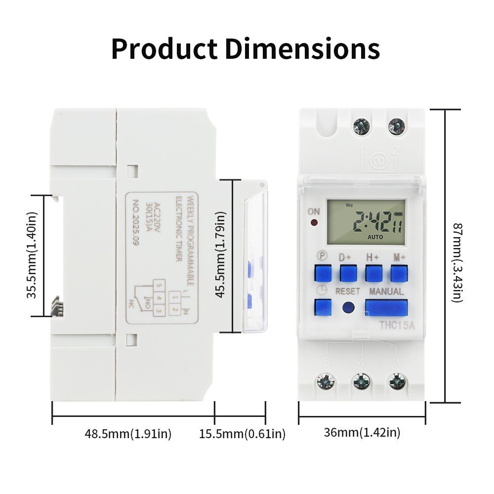TNCE 220V Zeitschaltuhr THC15A – Outdoor Lighting Timer Switch Bewertung und Preis