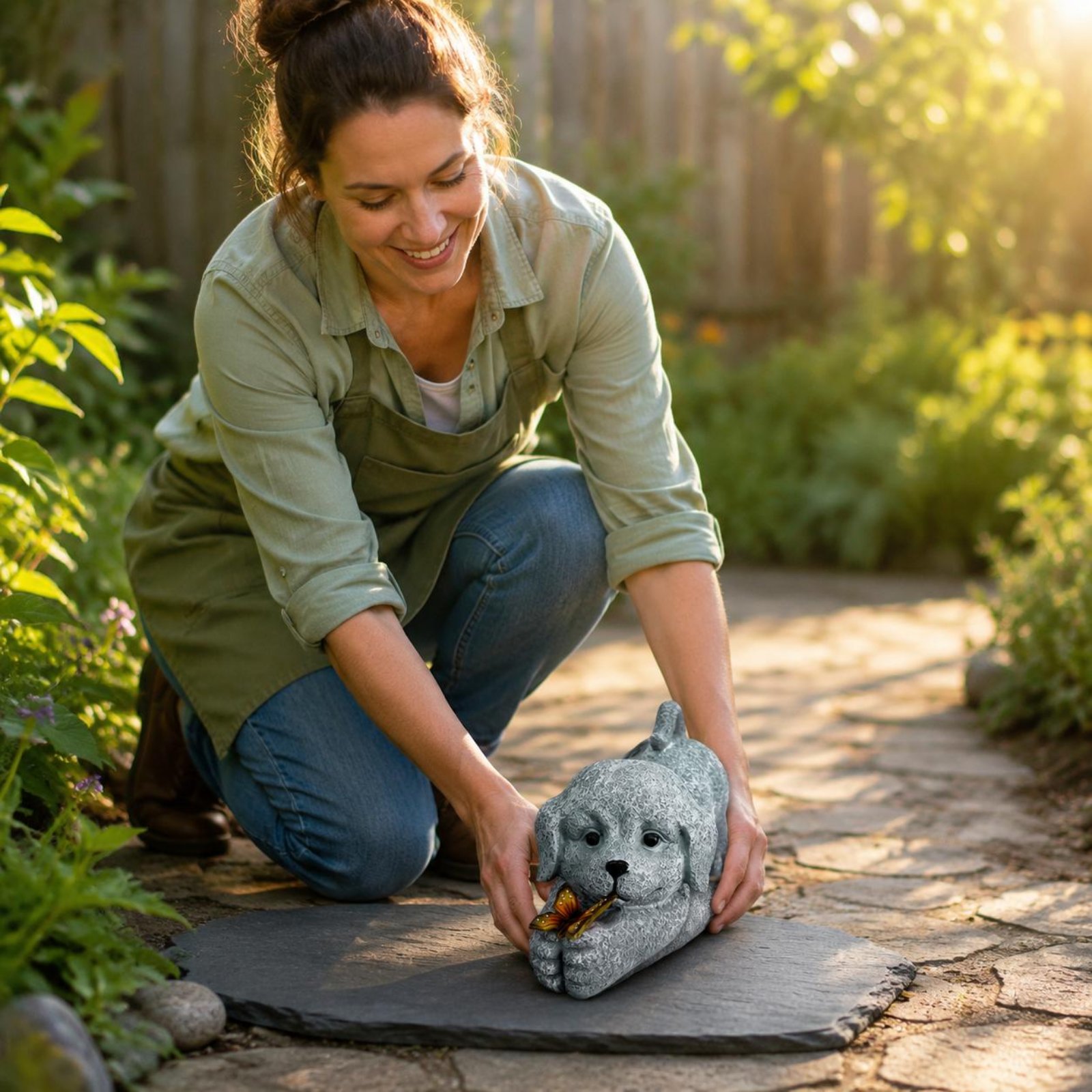 Solar-Hundestatue aus Kunsthar – Outdoor Lighting Wire Bewertung und Preis