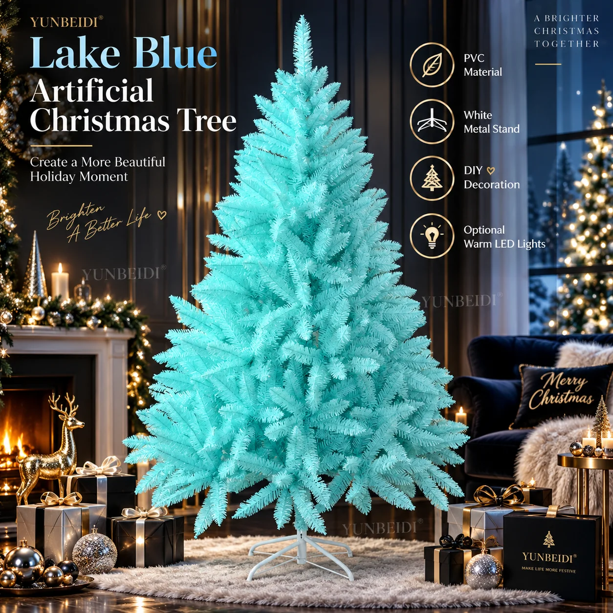 Seeblauer PVC-Weihnachtsbaum 1 – Outdoor Lighting Options Bewertung und Preis