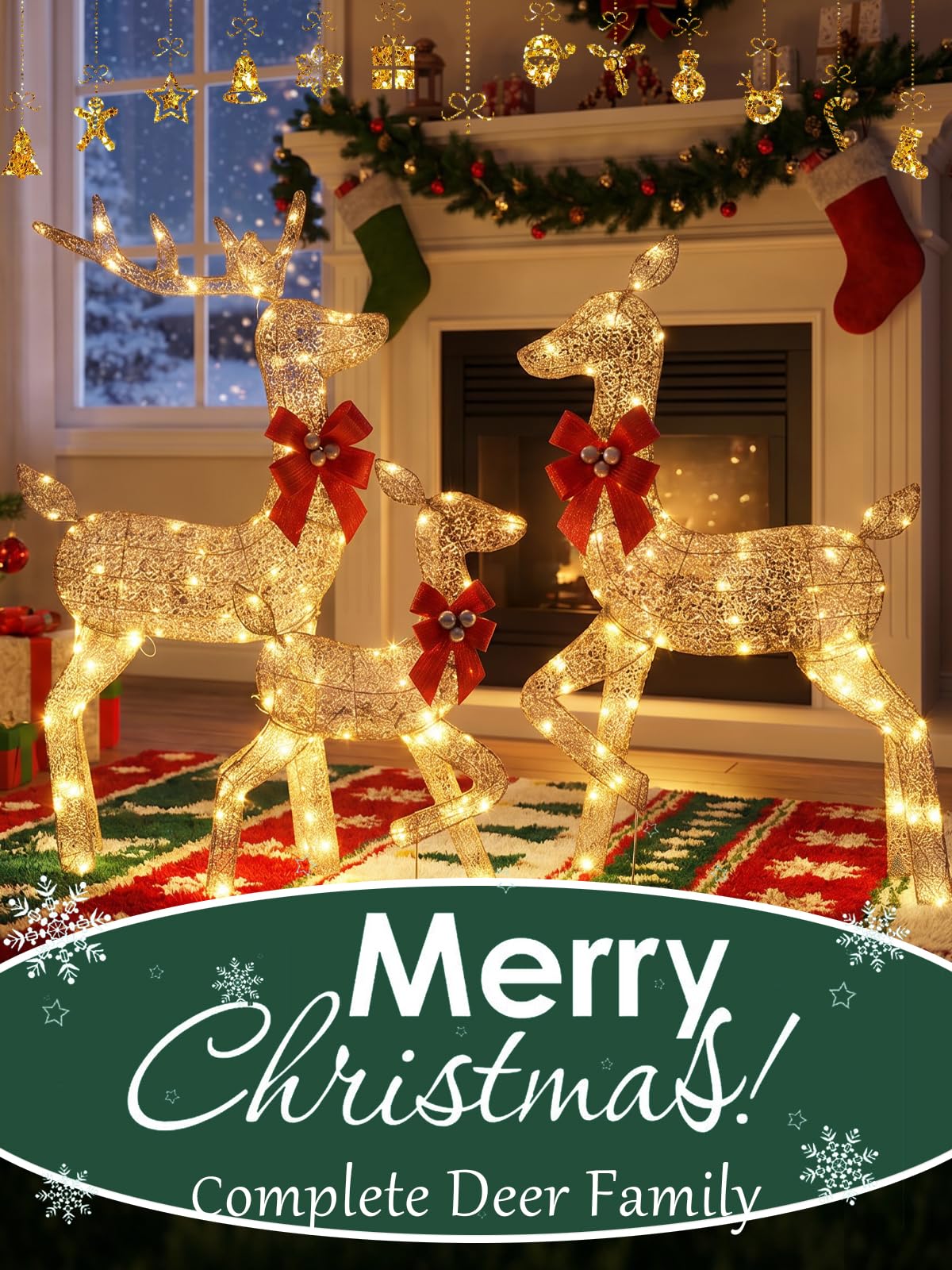 3-teiliges beleuchtetes Weihna – Outdoor Lighting For Christmas Bewertung und Preis