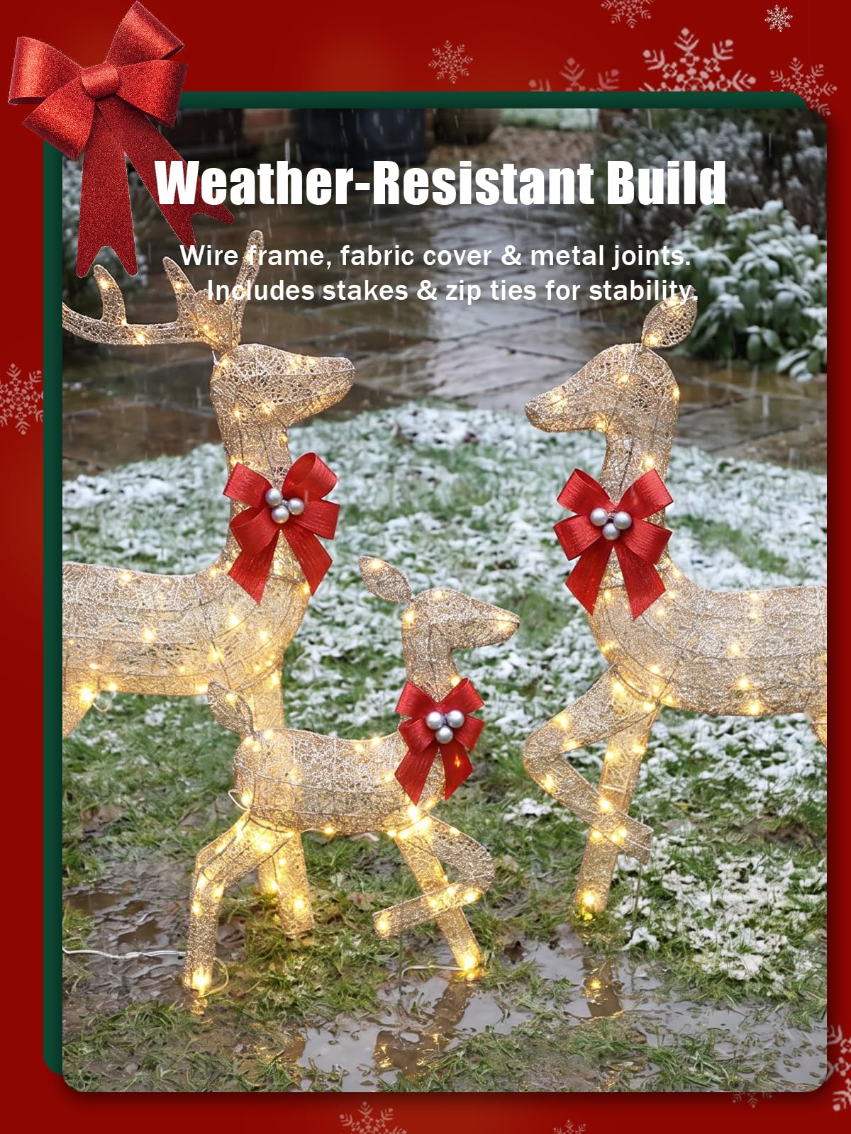 3-teiliges beleuchtetes Weihna – Outdoor Lighting For Christmas Bewertung und Preis